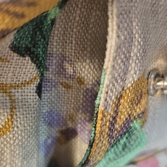 Floral Pink/Green Cotton-Blend, Fitted, Jean Jacket, Bangkadesh, Size Medium - Picture 9 of 15